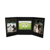 4x6/6x4/4x6 black Tri-Pod Folio frame with gold trim